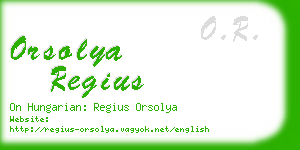 orsolya regius business card